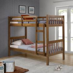 Imagem de Beliche Teen Plus Em Madeira Maciça Mv Outlet Castanho