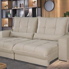 Imagem de Sofá Retrátil e Reclinável Thor - Molas Ensacadas 210 Cm – Veludo