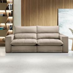 Imagem de Sofá 2 Lugares Martinho Retrátil Boucle Bege - Celflex