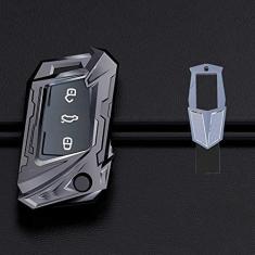 Imagem de TPHJRM Carcaça da chave do carro em liga de zinco, capa da chave, adequada para Skoda Octavia Kodiaq Karoq SEAT Ateca Leon Ibiza