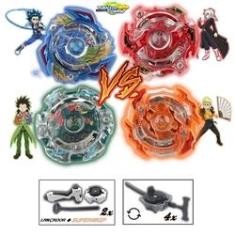Imagem de Kit 4 Beyblade Burst + 6 Lançadores Valt Rantaro Ken Shu