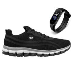 Imagem de Tenis Masculino Dahazzi Esporte Para Caminhada Academia Corrida Conforto + Relógio-Masculino