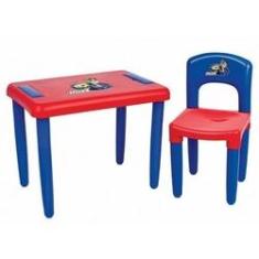 Imagem de Mesa Mesinha Infantil Com Cadeira Azul Max - Magic Toys