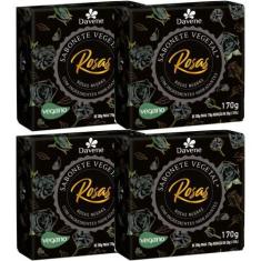 Imagem de 4UN Sabonete Vegetal Rosas Negras 170g Davene
