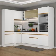 Imagem de Cozinha Completa De Canto Com Armário E Balcão Branca