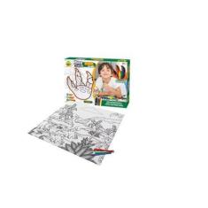 Imagem de Tapete P/ Colorir Infantil C/ Canetinhas Dinossauro Samba - Samba Toys