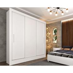 Imagem de Guarda Roupa 3 Portas E 4 Gavetas Valencia Neve - Tcil Móveis