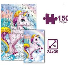 Imagem de Quebra Cabeça Unicórnio Rainbow - Infantil Com 150 Peças