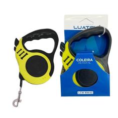 Imagem de Guia Retrátil Passeio Pet Cachorro E Gato 3 Metros Amarelo