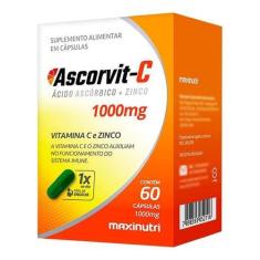 Imagem de Vitamina C 1000Mg + Zinco Ascorvit-C Com 60 Cápsulas - Maxinutri