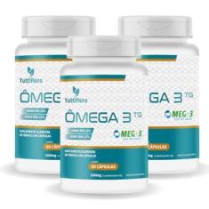 Imagem de Kit Com 03 - Ômega 3 MEG-3 (18% EPA 12% DHA) 60 Capsulas de 1000mg TuttiFlora