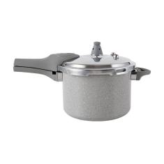 Imagem de Panela de Pressão Brinox 4,2 L Antiaderente Ceramic Life Marble Blend com Indução Cinza Claro