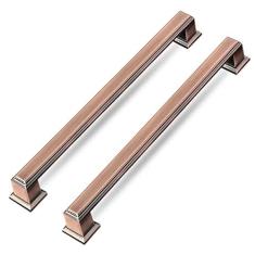 Imagem de GRANTENOV Puxadores de armário de cobre antigo de 18 cm de liga de zinco sólido quadrado antigo puxadores de gaveta de cobre cobre puxadores de ferragens de armário de cozinha puxadores de gaveta de