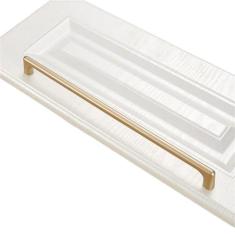 Imagem de 1 peça puxadores de porta de armário dourado e areia liga de zinco puxador de porta de gaveta de guarda-roupa luz europeia de luxo maçaneta de móveis, 9011,320mm