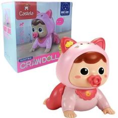 Imagem de Boneca Baby Bebê Engatinha Fala E Toca Música Castela - CASTELA BRASIL