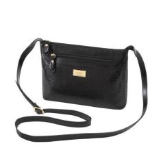 Imagem de Bolsa De Couro Legítimo Feminina Transversal Mariart 2193