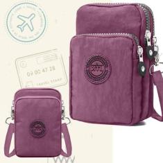 Imagem de Bolsa Feminina Porta Celular Tactel Transversal Resistente Linda e Prá