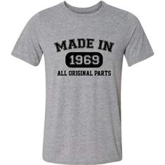 Imagem de Camiseta Made In 1969 All Original Parts 50 Anos Cinquenta