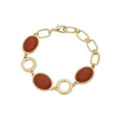 Imagem de Pulseira Feminino Folheado Ouro 18K Com Pedra Sol
