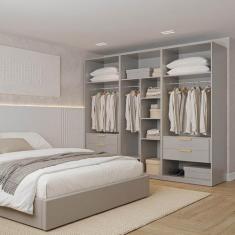 Imagem de Guarda-Roupa Modulado 3 Peças Sem Portas Jade Cabecasa Madeiramadeira