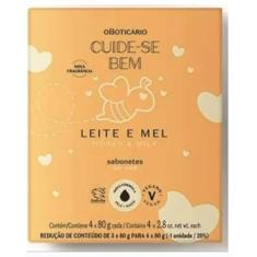 Imagem de Cuide-se Bem Sabonete Barra Leite E Mel 4x80g O Boticário