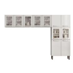 Imagem de Cozinha Compacta Evidence 3 Peças (2 Armários + 1 Paneleiro) CPT61 Branco - Bertolini