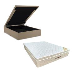 Imagem de Cama Casal com Base Baú Colchão Molas Ensacadas 138X188X70 Ortobom