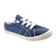 Imagem de Tênis feminino sem cadarço de lona de linho sem cadarço, Azul marino, 36