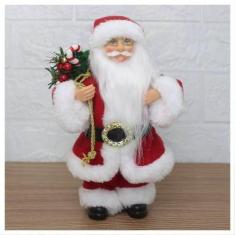 Imagem de Decoração Natalina Boneco Papai Noel Com Presentes 21cm