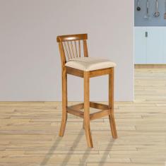 Imagem de Banqueta Alta para Bancada 36 x 100 Cm Valencia Madeira Maciça Imbuia 