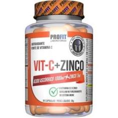 Imagem de Vitamina C 1000mg + Zinco 7mg 60 Caps Imunidade Profit Labs