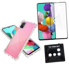 Imagem de Capa Capinha Antishock + Película 9D Nano Blindada + Película Câmera Compatível Samsung Galaxy A51