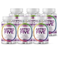 Imagem de 6x Artrofive Colágeno Tipo II, Cálcio, Magnésio, Vit D3 e k2 60 Capsulas de 500mg