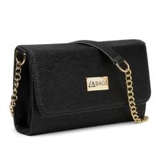 Imagem de Bolsa Clutch Feminina Alça Corrente Transversal Repartição