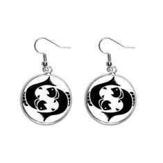 Imagem de Brinco de prata com símbolo do zodíaco de Peixes da Constellation