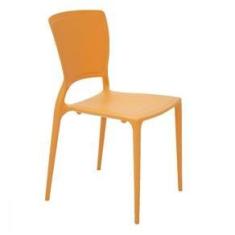 Imagem de Cadeira Tramontina Laranja com Encosto em Polipropileno