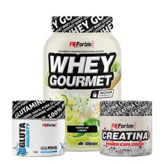 Imagem de Kit Whey Protein Gourmet Pote + Creatina 300g + Gluta Immunity 150g - FN Forbis