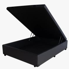 Imagem de Cama Box Baú Casal Preto com Pistão a gás -