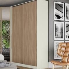 Imagem de Guarda Roupa Solteiro 2 Portas Seletto Henn Areia Hp/Jequitibá