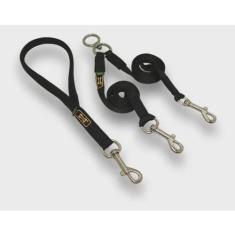 Imagem de Guias Coleiras Guia Para Caes Guia Cães Guia Dupla Guia Pet (Preto)