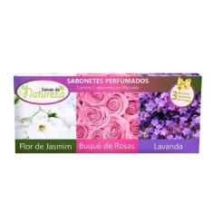 Imagem de Estojo C/3 Sabonetes Frutas Vermelhas Jasmim E Lavanda 90G Aromatica