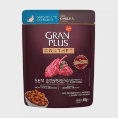 Imagem de Ração Úmida Gran Plus Sachê Gatos Gourmet Castrados Ovelha 85g