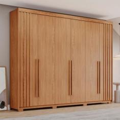 Imagem de Guarda-Roupa Casal Norton 6 Portas 4 Gavetas Flex Nature - Henn