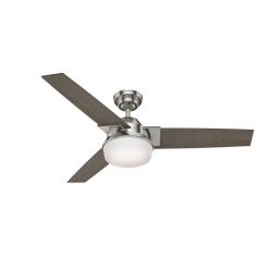 Imagem de Ventilador de Teto Residencial Herus Niquel Escovado Hunter Fan Oficial