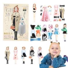 Imagem de Boneca magnética para bebês – Boneca de papel magnética para vestir princesa, brinquedo de fantasia para meninas de 3 anos ou mais, presente