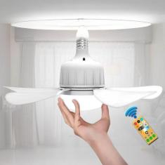 Imagem de Ventilador de Teto Moderna 6 Pás com Lâmpada Ajustável e Controle - HI