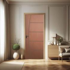 Imagem de Porta de Madeira Maciça 210x110cm Friso 09 Jb Portas Ipê