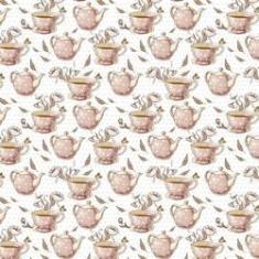Imagem de Papel De Parede Bule Xicara De Chá Decorativo Autocolante
