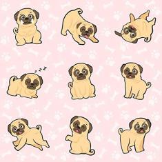 Imagem de Papel de Parede Pug Girl