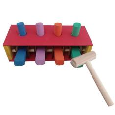 Imagem de Bate Pinos Brinquedo Infantil Educativo e Pedagógico em MDF - TRALALA